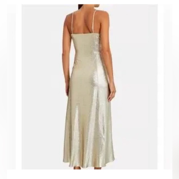 Paco Rabanne Gold Spaghetti Strap Slip Dress - Picture 2 of 11